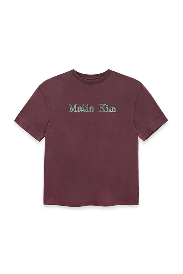 VINTAGE LOGO GRAPHIC TOP IN BURGUNDY