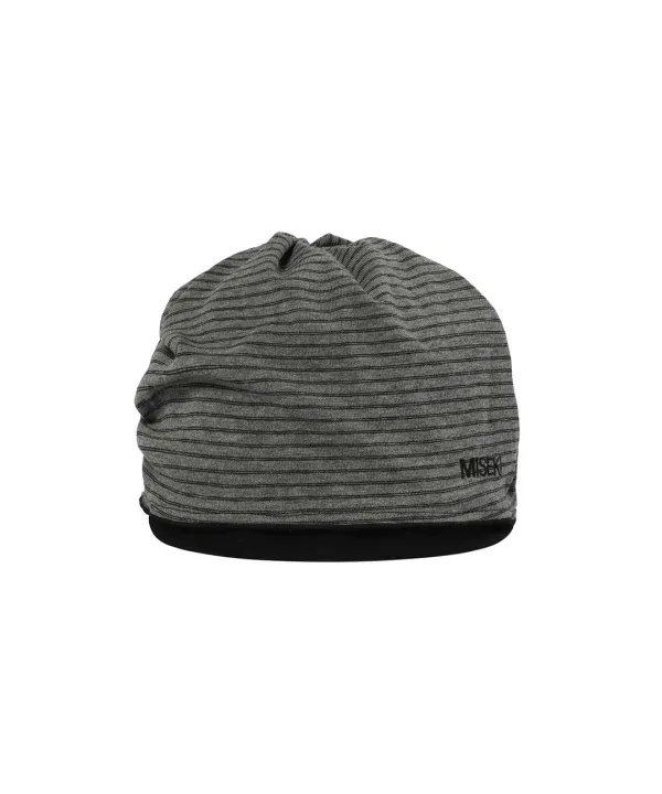 KIBON layered stripe beanie BLACK - 미세키서울
