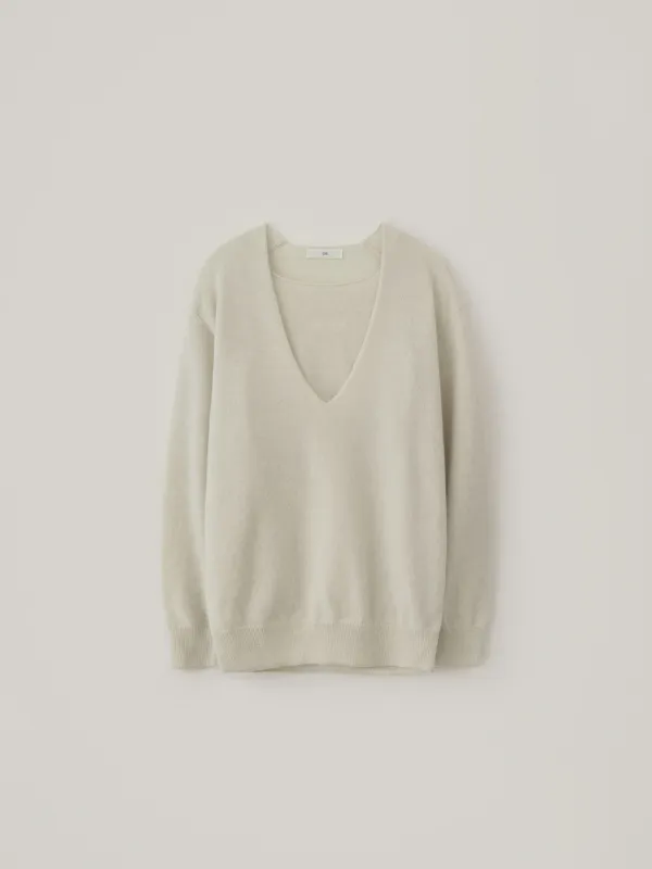 Deep V-Neck Knit Set - Salty