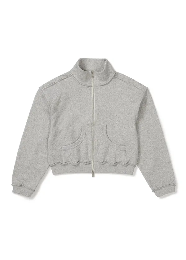 [2nd REORDER] STRUCTURED ZIP-UP JACKET (MELANGE GREY)