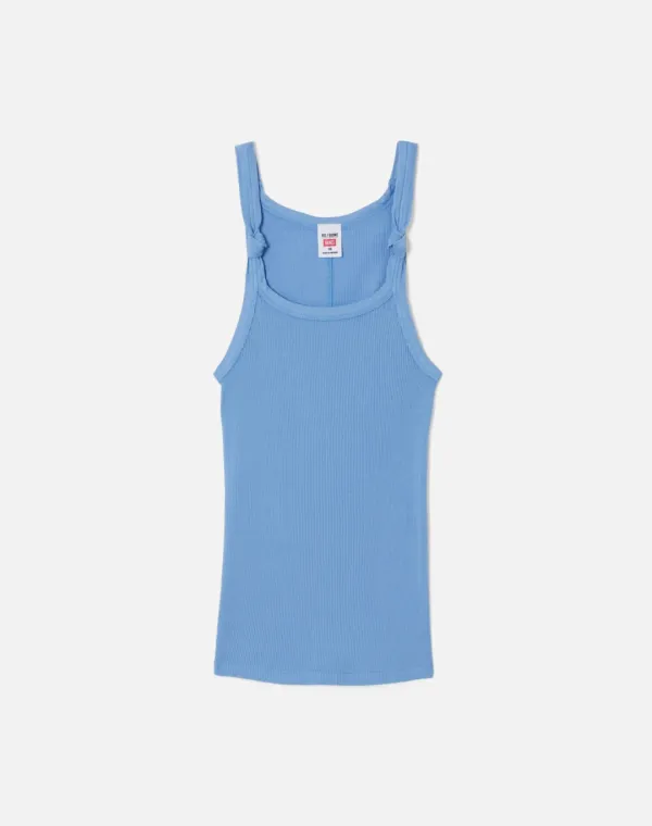 Knotted Ribbed Tank - Seaside