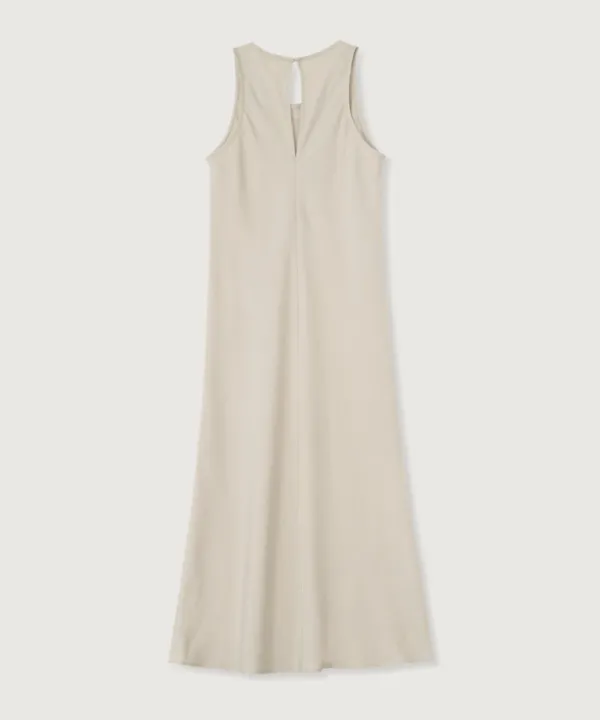 [MOOAU] Glow sleeveless long dress (Beige)