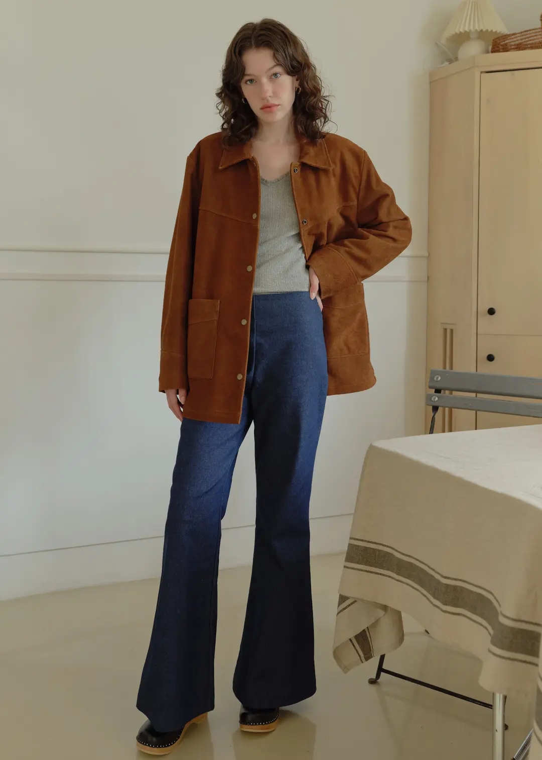 온무드 Peny bootcut pants - Denim 상품 이미지 2