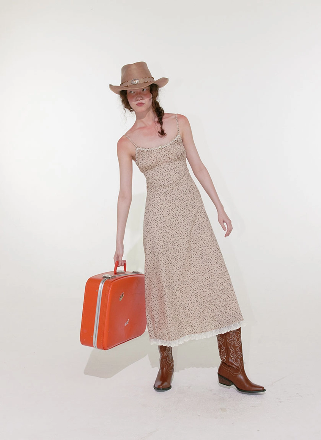 루루서울 Country Floral Dress (Brown) 상품 이미지 2