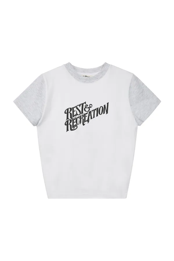 WAVE LOGO COLORATION T-SHIRT - WHITE
