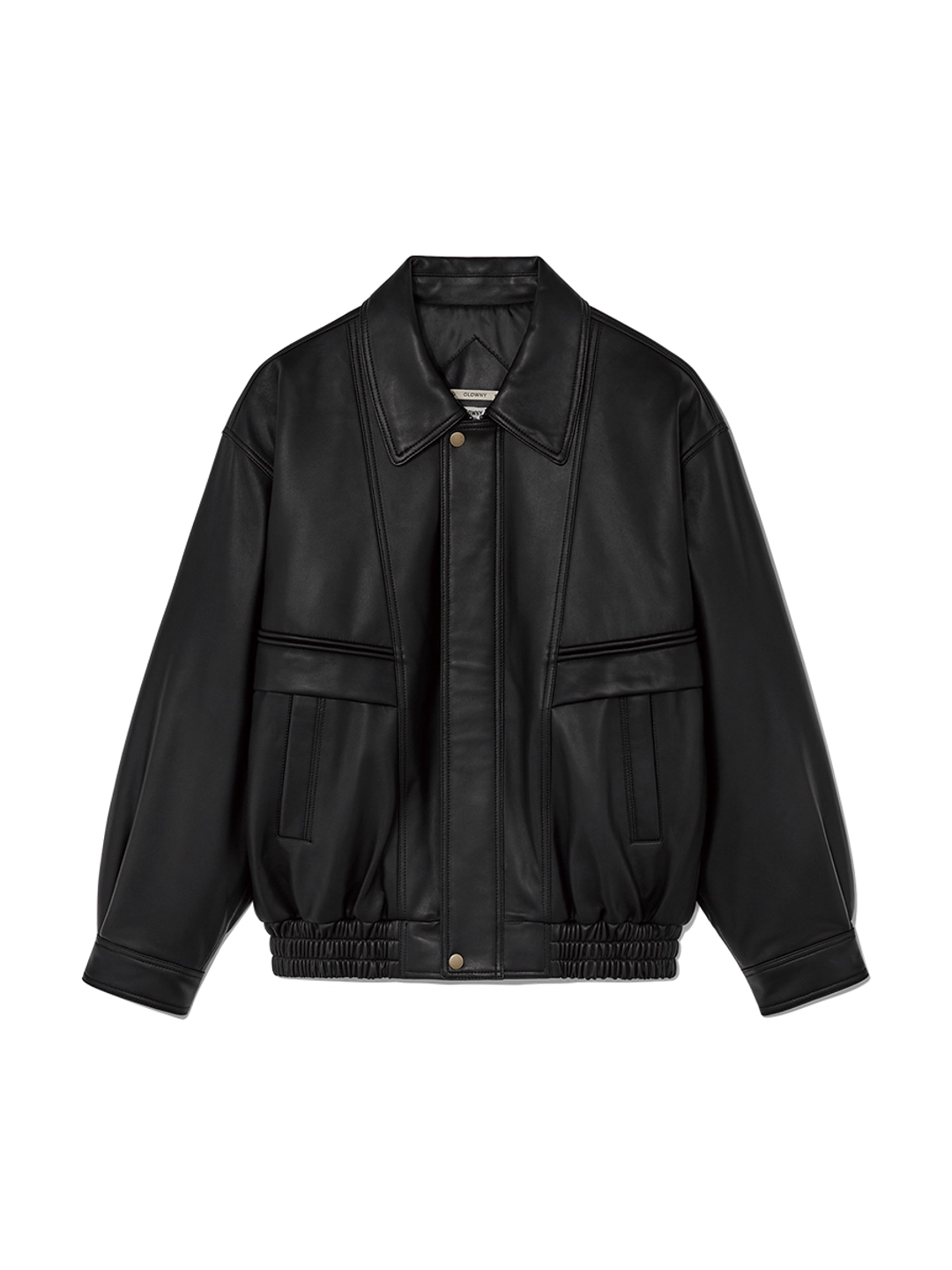 글로니 G LEATHER JACKET (BLACK) 상품 이미지 3