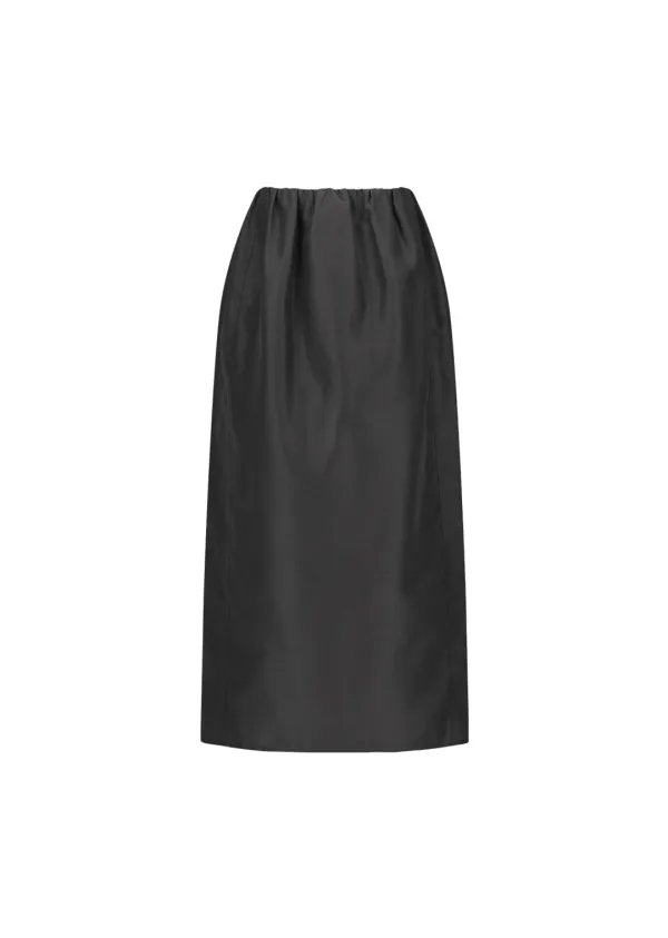 organza layered skirt, charcoal