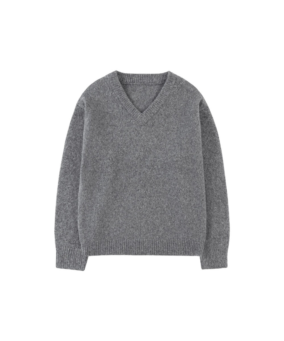 반원 아뜰리에 KN4274 울 블렌드 브이넥 니트_Melange gray 상품 이미지 3