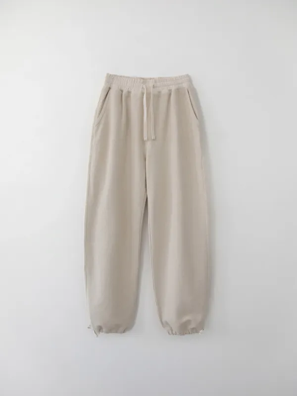 Drawstring Cotton Sweatpants (Ivory)