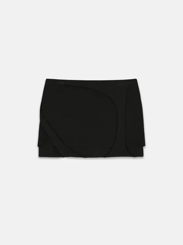 OUT IN MINI SKORT BLACK