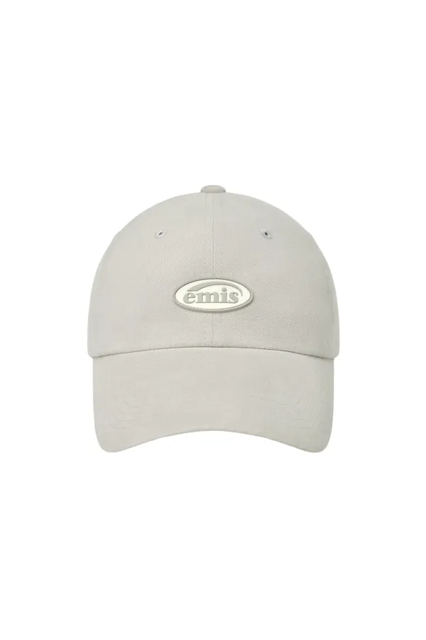 MINI RUBBER PATCH BRUSHED BALL CAP-LIGHT GRAY