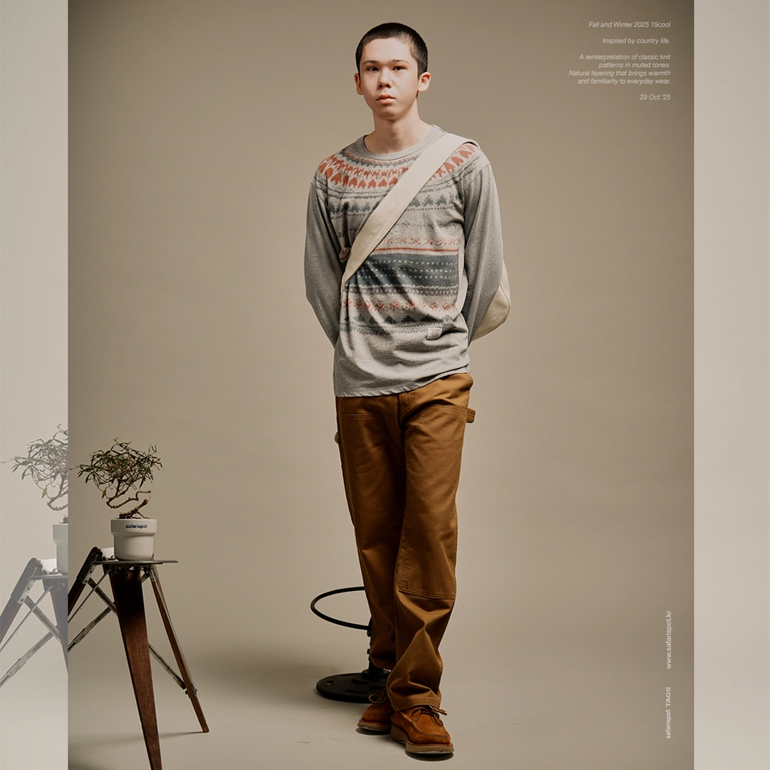 사파리스팟 [Restock] Country Fake Cowichan Long Sleeve (Gray) 상품 이미지 2