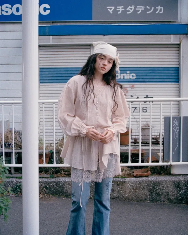 [2차] flétta Lace Robe Blouse_2 Colors