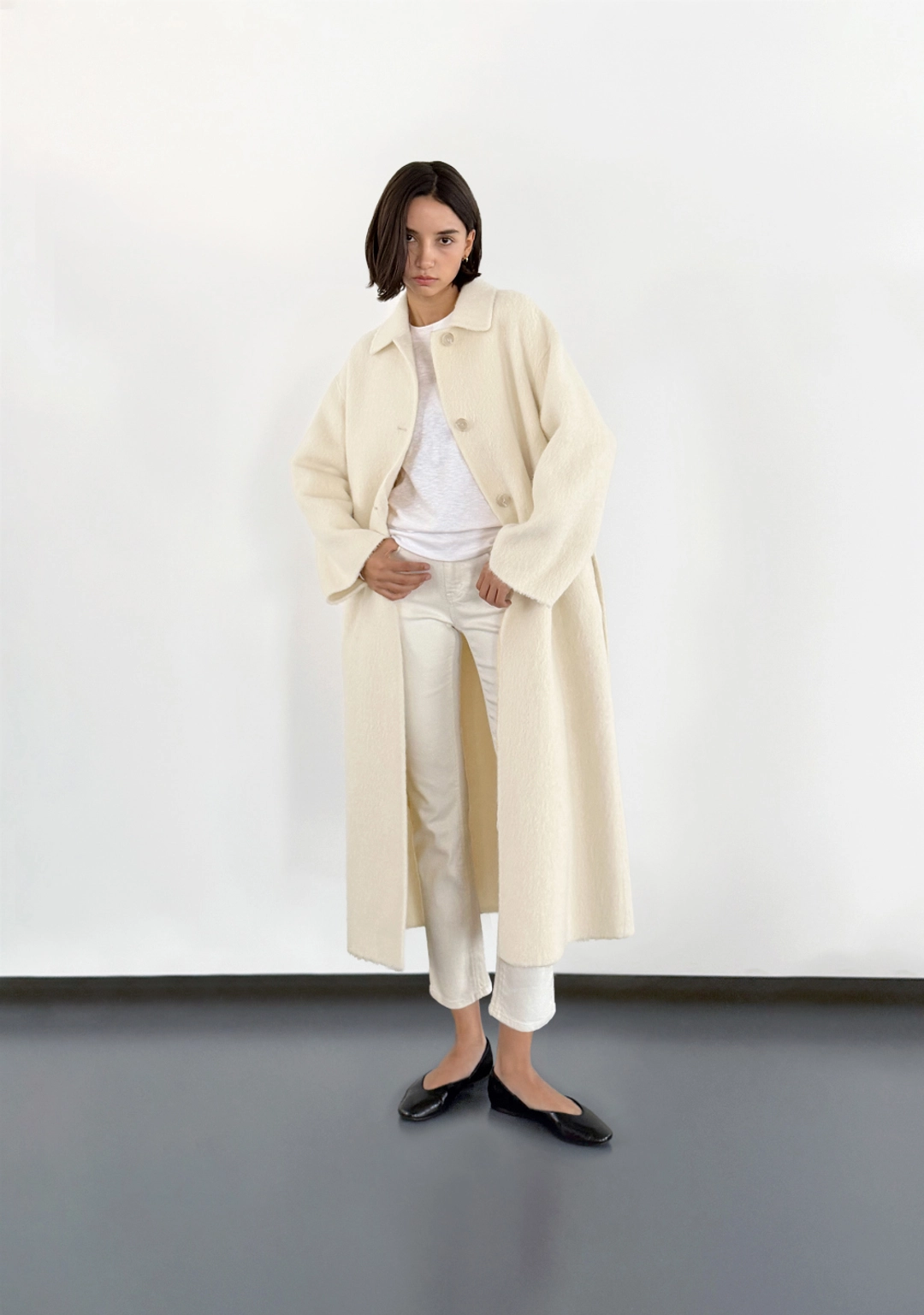 아상 Baby Alpaca Handmade Long Coat 상품 이미지 2