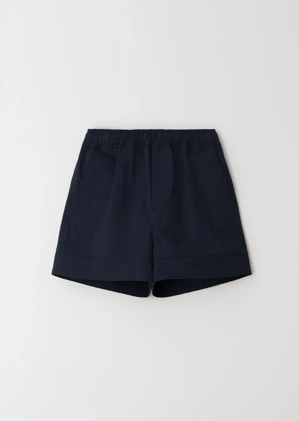 [30%] cotton slub shorts-navy