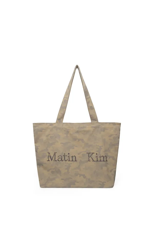 MATIN WASHED PATTERN ECOBAG IN KHAKI