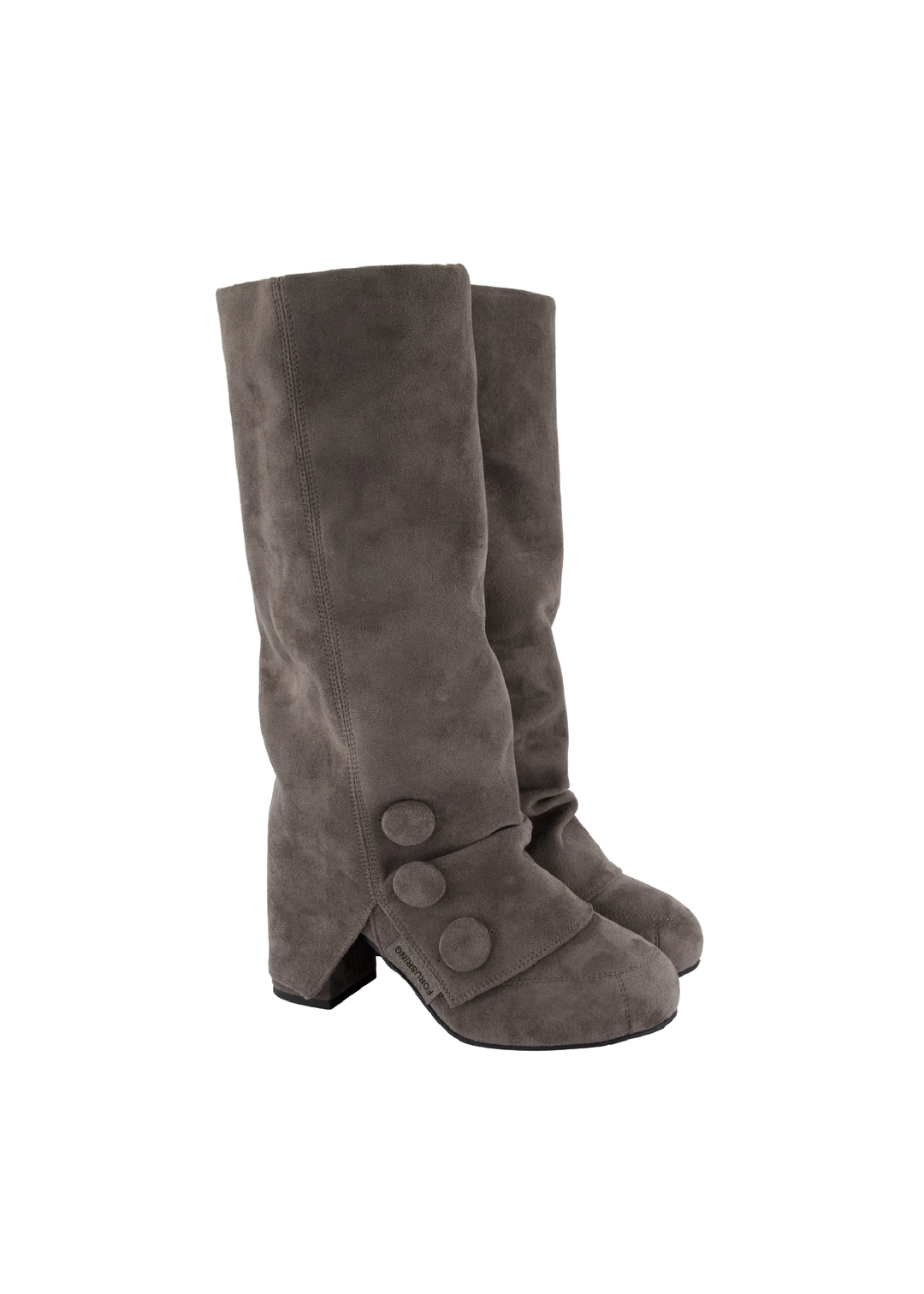 포어링 [PRE-ORDER] MOCHA BUTTON BOOTS [CHARCOAL] 상품 이미지 1