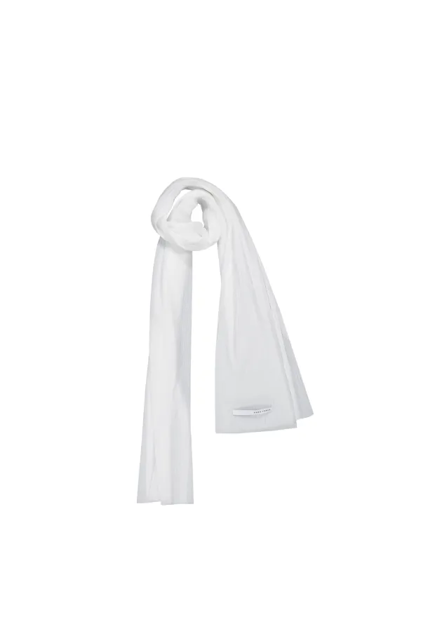 SHEER PLEATS SCARF (WHITE)