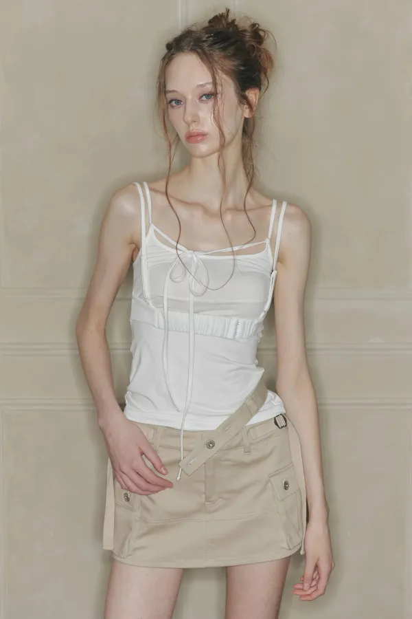 CORSET PANEL TOP white
