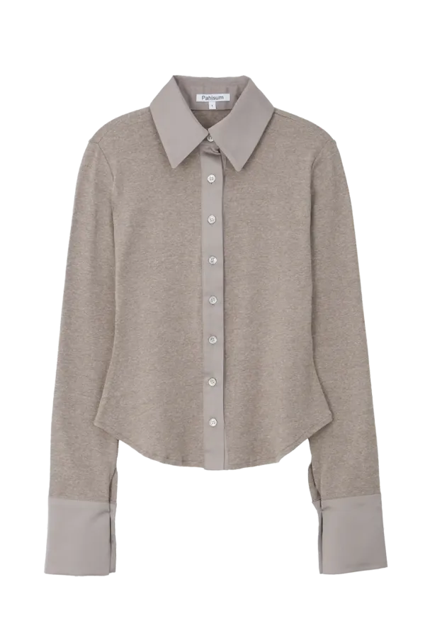 SOFT FITTED SHIRT_BROWN