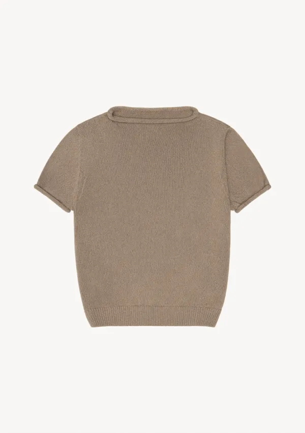 Cannoli Half Sleeve Knit in Mocha
