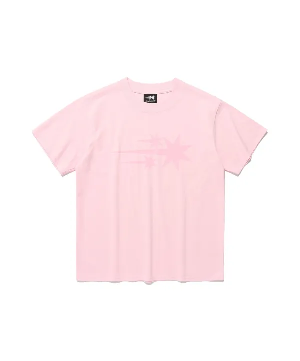 3stars symbol crop slim tee[pink]