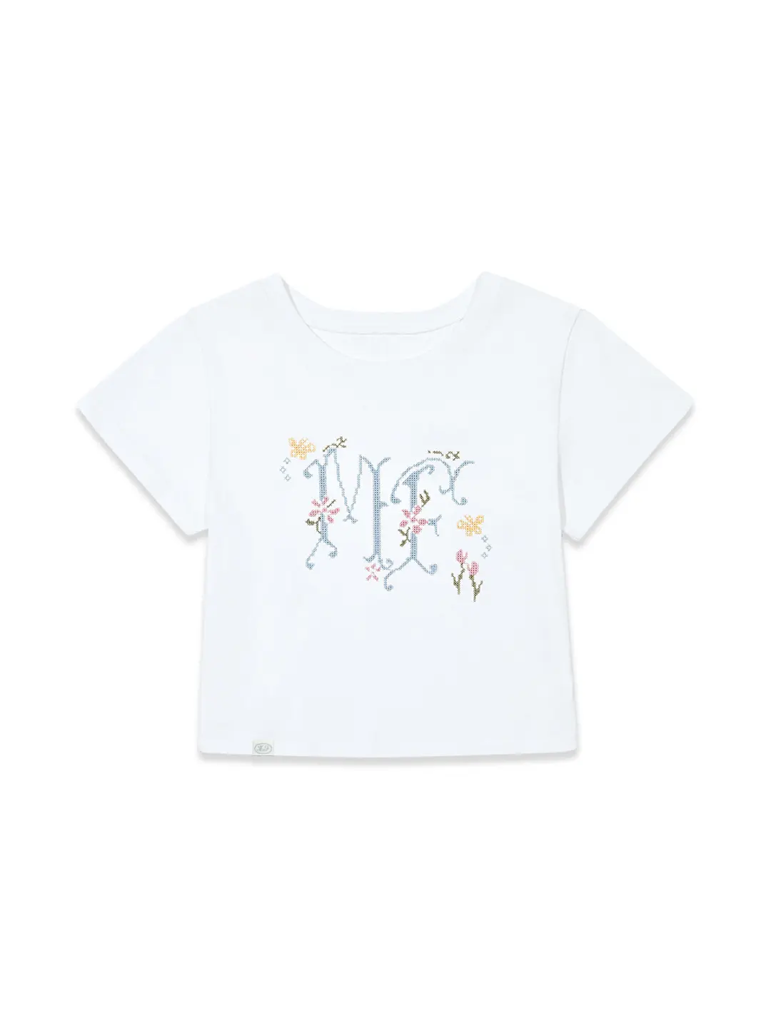 마가린핑거스 CROSS STITCH LOGO T-SHIRT (WHITE) 상품 이미지 1