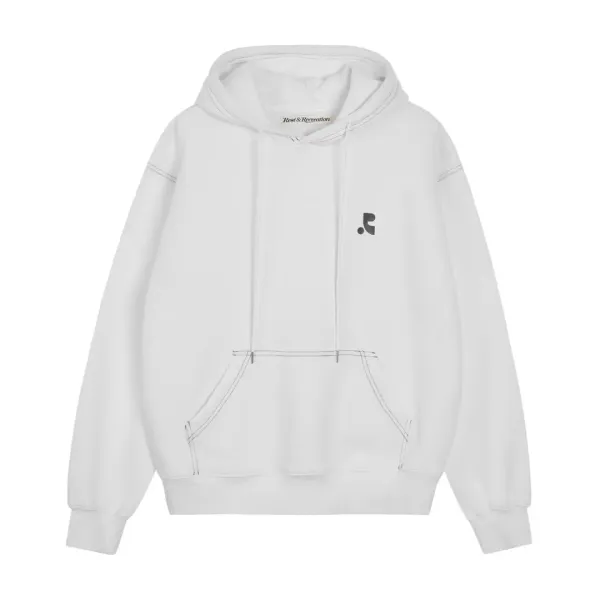 OVERSIZED STITCH HOODIE - WHITE