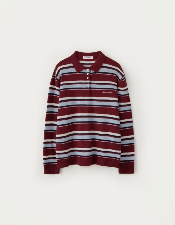 [김가을 PICK] Cope Stripe Knit - Burgundy