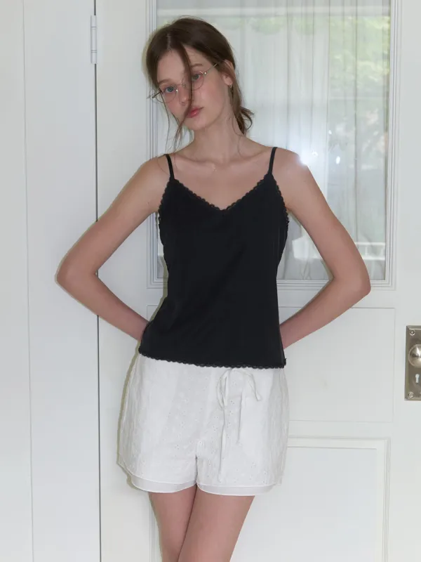 Rosa lace sleeveless (black)
