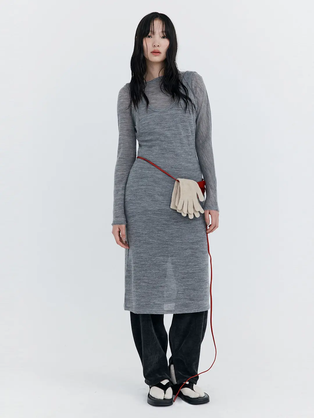 분더캄머 Wool Sleeveless Dress_MELANGE GREY 상품 이미지 1