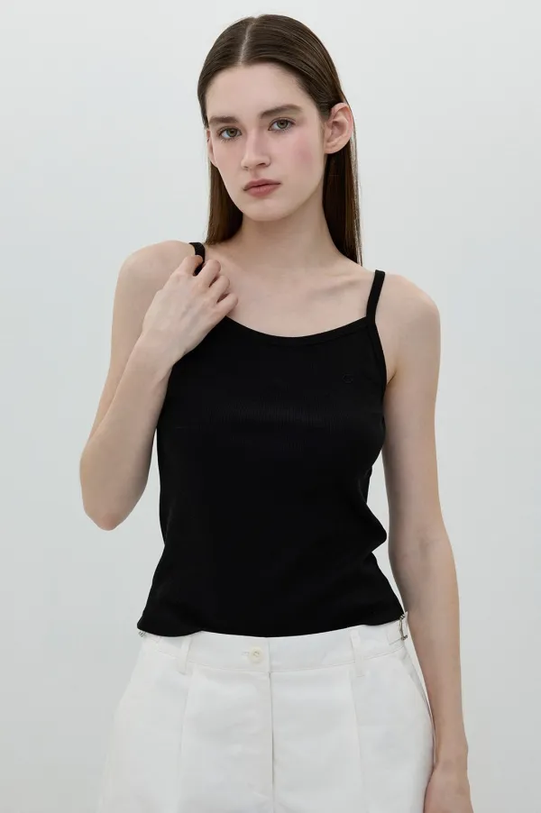 [25SS clove] Logo Tank Top (Black)