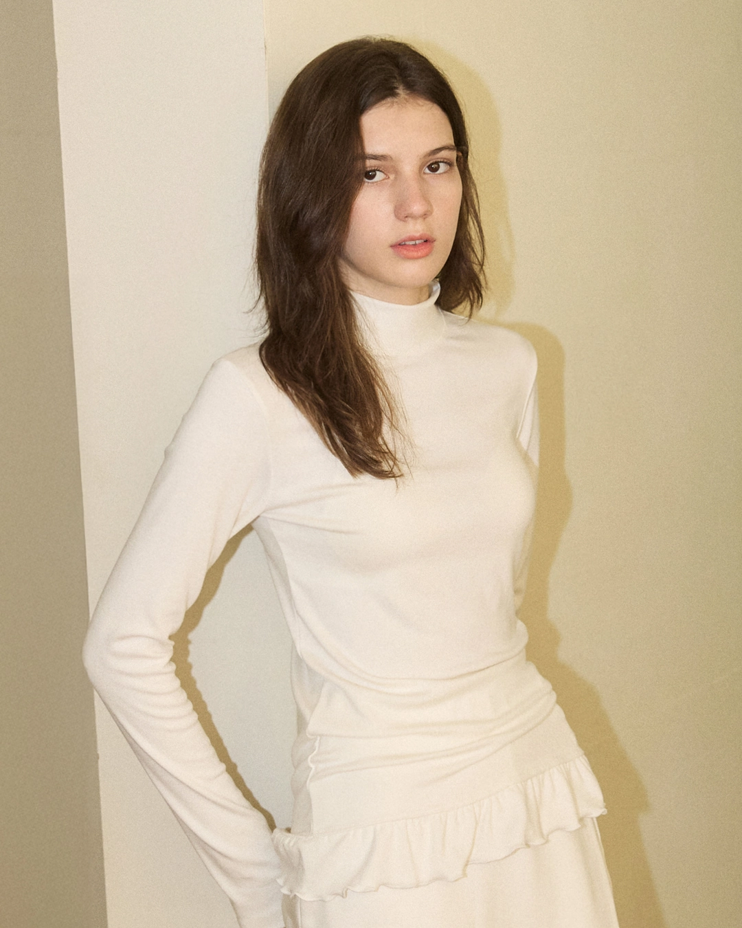 어다울 Frill line pola t shirt - 3color 상품 이미지 3