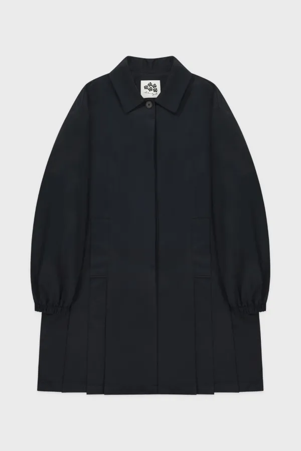 Tailored Pleated Jacket (Navy)