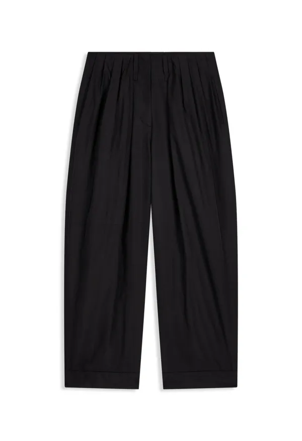 FLUID FULL GATHER PANTS, BLACK
