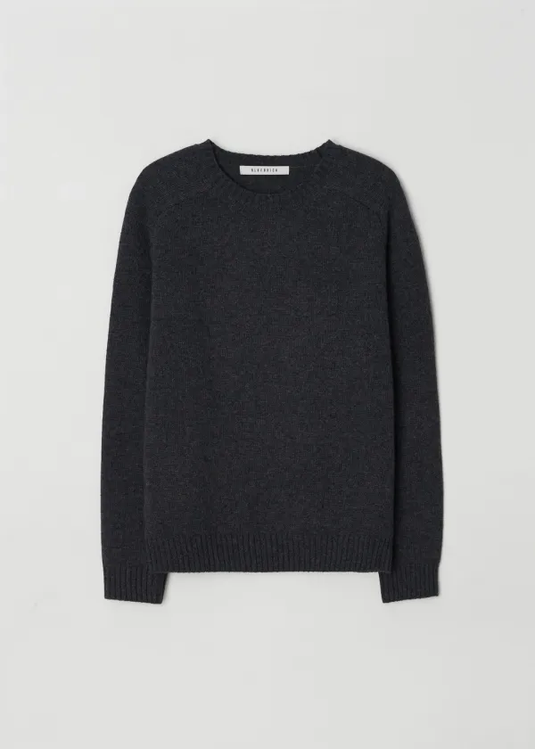 Classic cash round knit (charcoal)