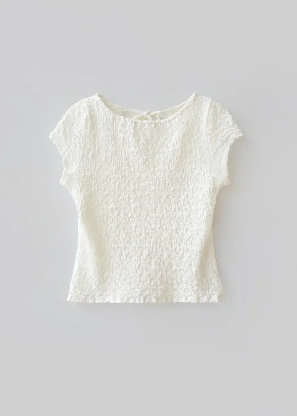 Flory half blouse (ivory)