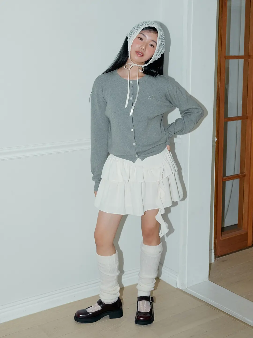 마가린핑거스 RUFFLE UNBALANCE SKIRT (CREAM) 상품 이미지 2