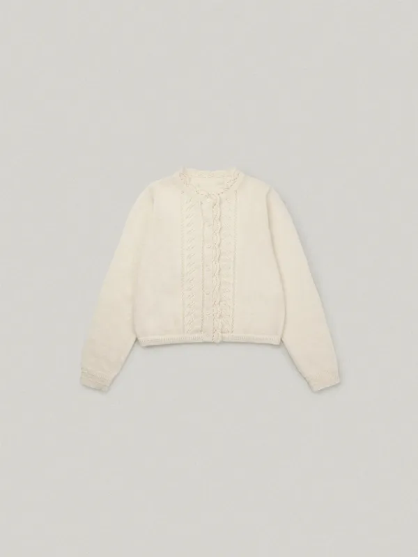 Petal Mohair Knit Cardigan - Ivory페탈 모헤어 니트 가디건