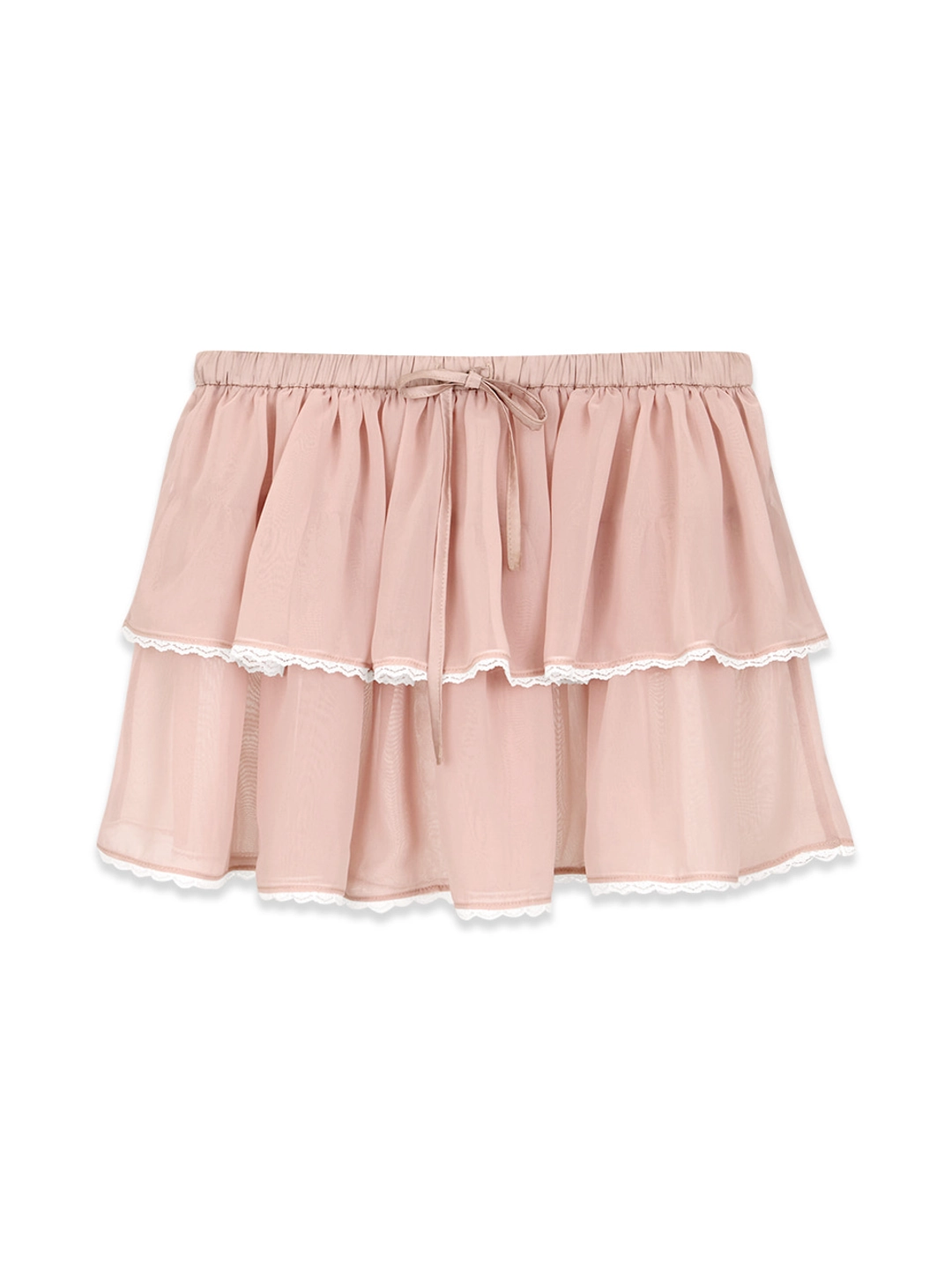 마가린핑거스 LACE CHIFFON CANCAN SKIRT (PINK) 상품 이미지 3