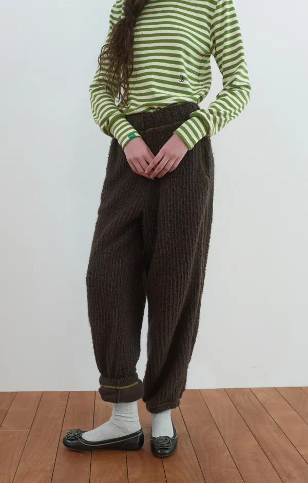 460. Foggy Fleece Pants_Dark Brown
