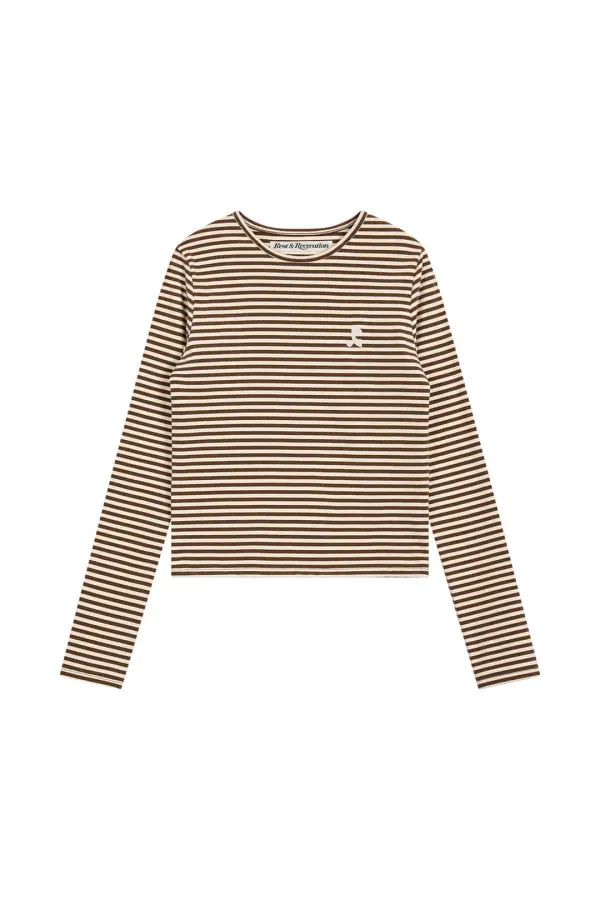 STRIPE LONG SLEEVE - BROWN