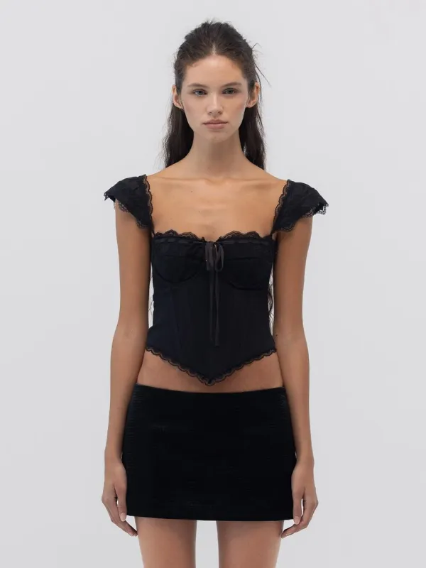 POWDER CORSET TOP (BLACK)