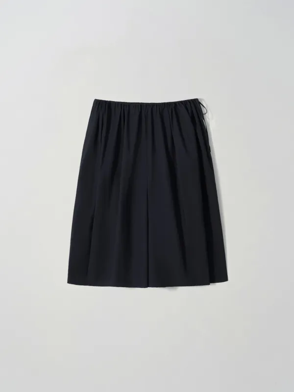shirring skirt pants (navy)