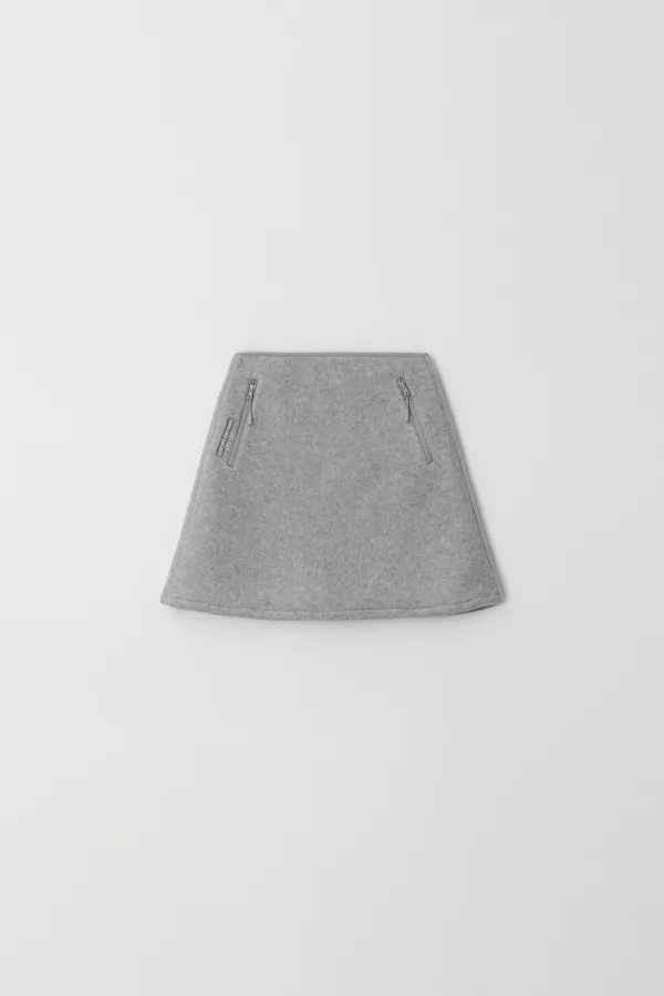 Polar Fleece Mini Skirt (gray)