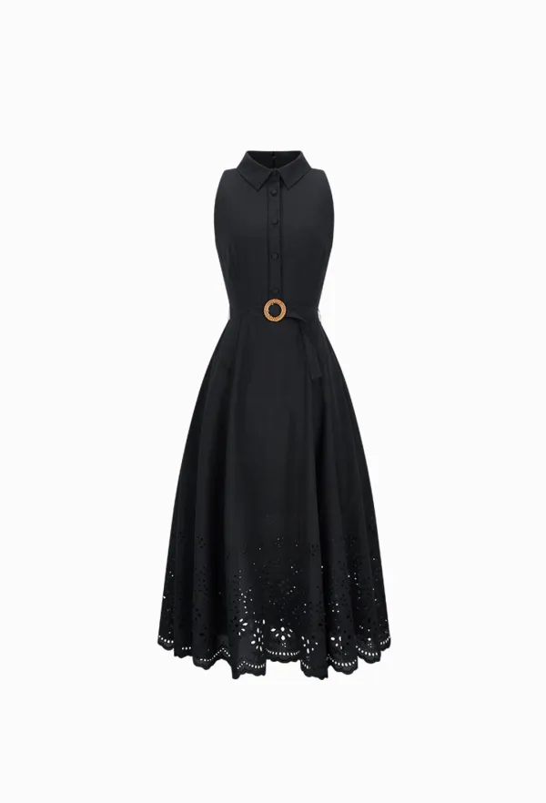 Robin Eyelet One-piece (Dark Navy)