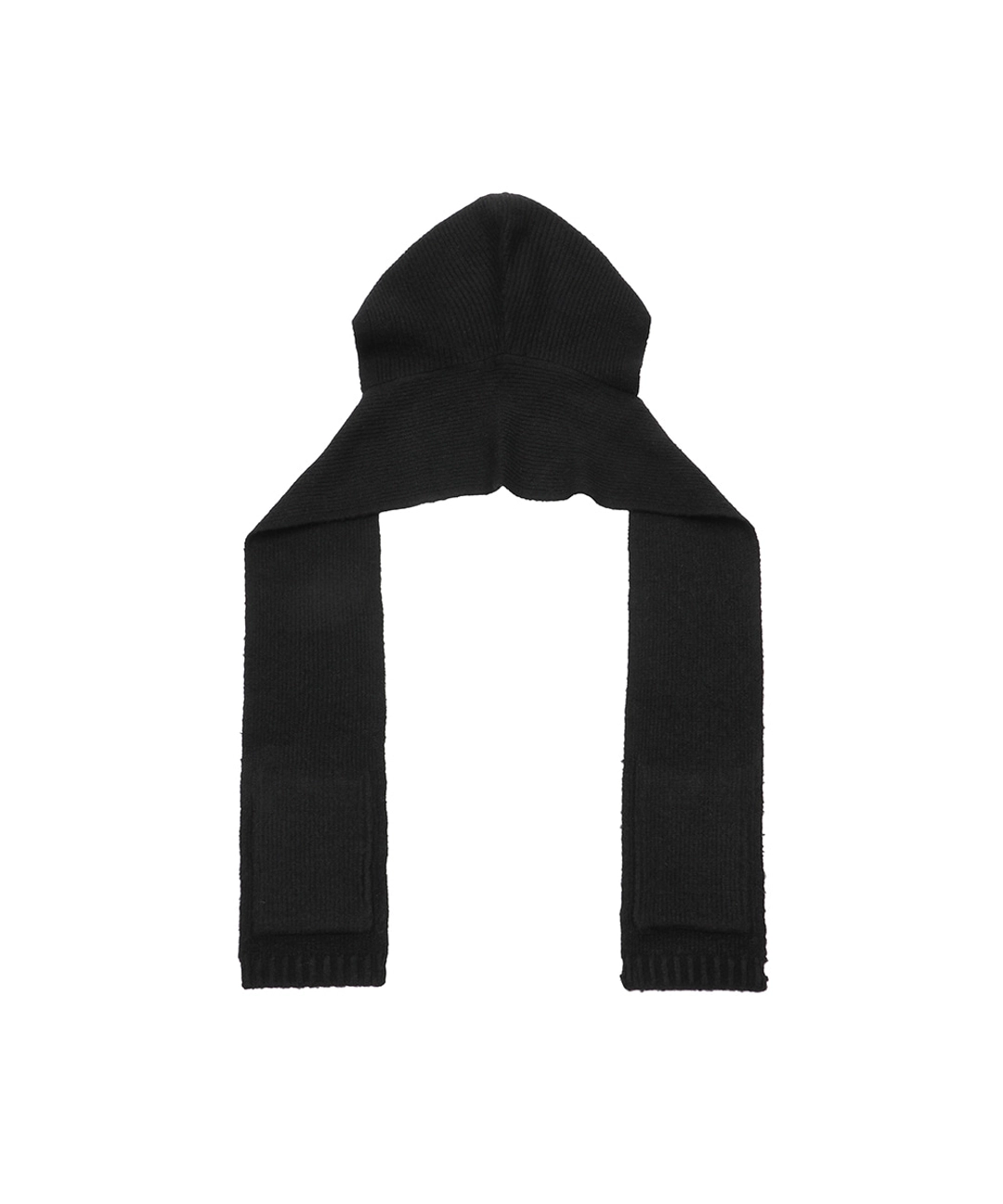 미세키서울 Hoodie pocket knit muffler BLACK 상품 이미지 3