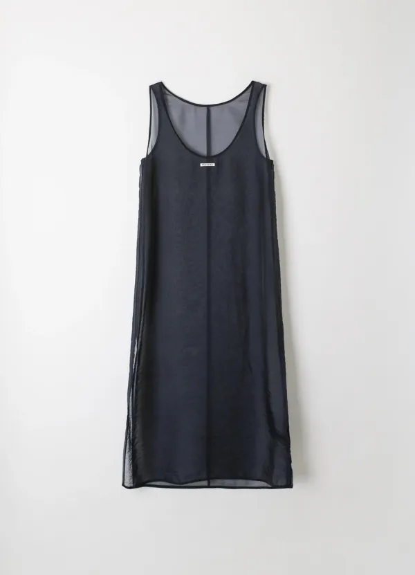 Sheer Layered Maxi Dress - Darknight Navy