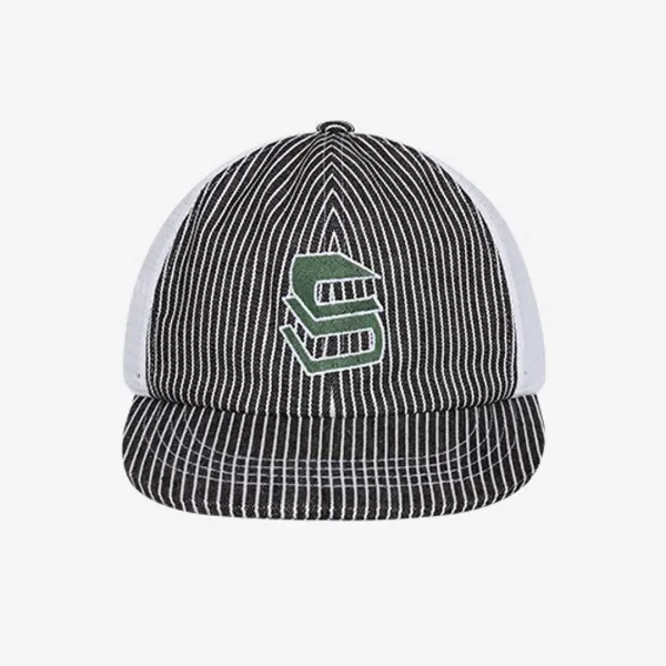 Rec Ruit Bookmark Denim Mesh Cap (Black)