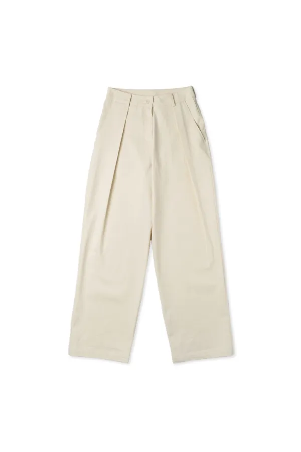 Cotton chino pants_cream